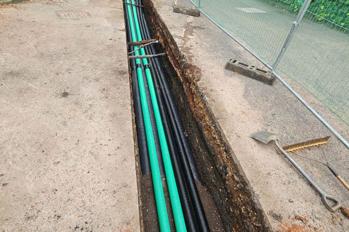 industrial cable laying